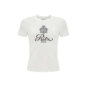 FRAME Logo Embroidered Crewneck T Shirt