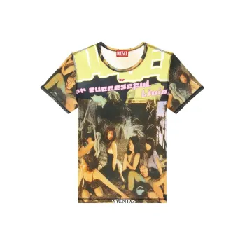 DIESEL T Uncutie Long P8 Graphic print EcoVero T shirt