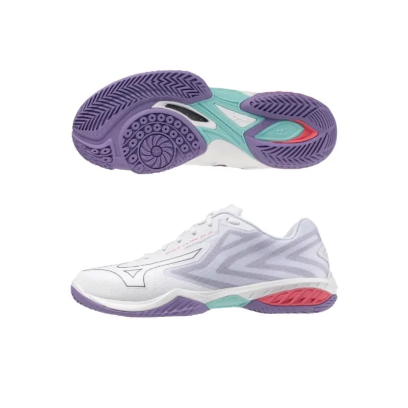 Mizuno Wave Claw El 2 Wide 'Violet Indigo Camellia Rose' Women's-3