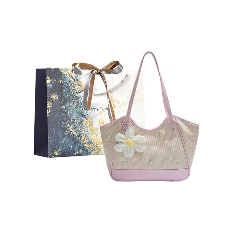 Iman's House PU Shoulder Bag Women's Pink/Blue-0