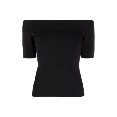 Alexander McQueen Off Shoulder Short Sleeved Top