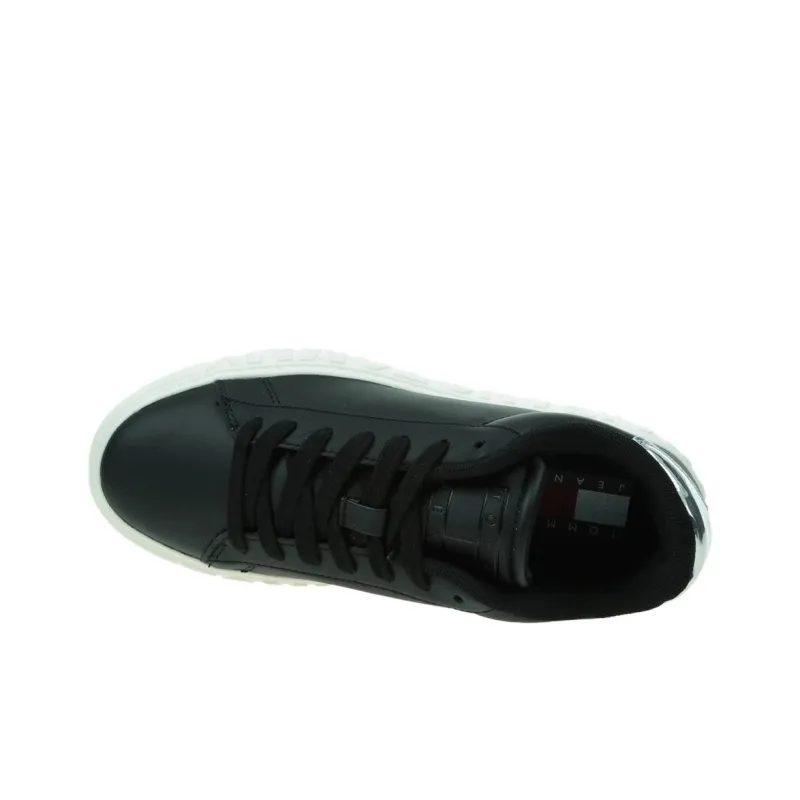 Tommy Hilfiger Cupsole Low Top Skateboard Shoes Women's Black-2