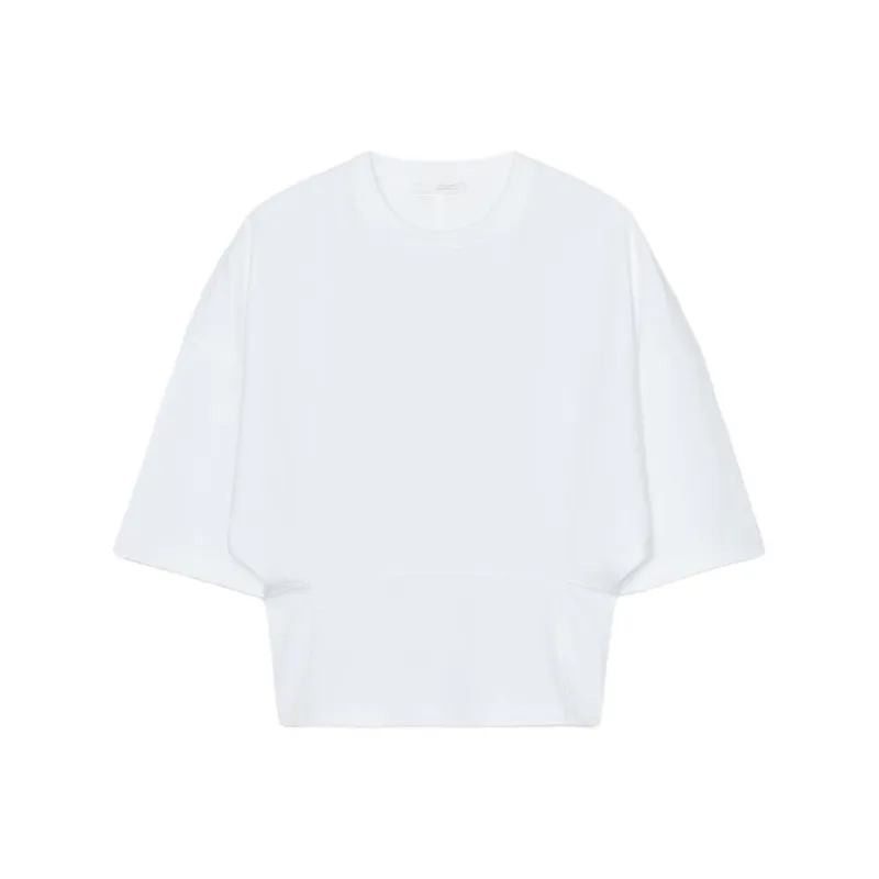 ZARA Drop Shoulder Sleeve T Shirt Women's White-0