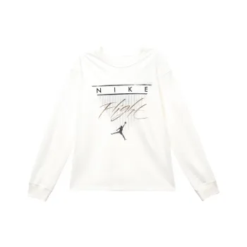 Jordan Drop Shoulder Sleeve T Shirt Women's White