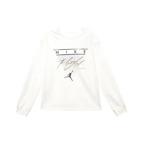 Jordan Drop Shoulder Sleeve T Shirt Women's White