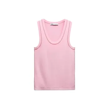 ZARA Tank Tops Women's Pink