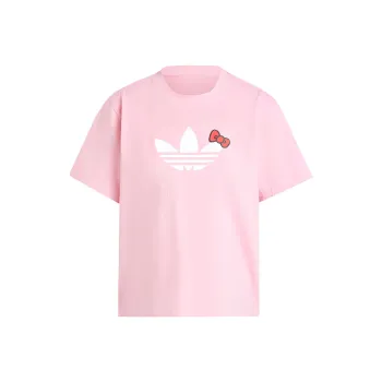 adidas originals X Hello Kitty Trefoil Square Corner T shirt Pink