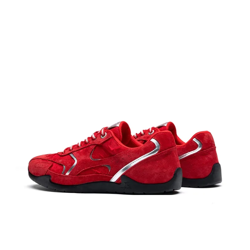 FAIRWHALE Low Top Casual Shoes Unisex Race Red-10