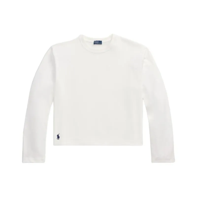 Polo Ralph Lauren Drop Shoulder Sleeve T Shirt Women's White-0