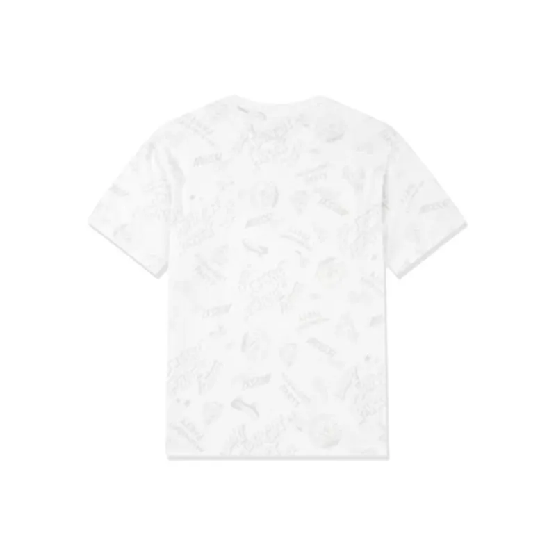 QIAODAN Sports Life Collection T Shirt Men's Jordan White/Light Moss Gray Print-1