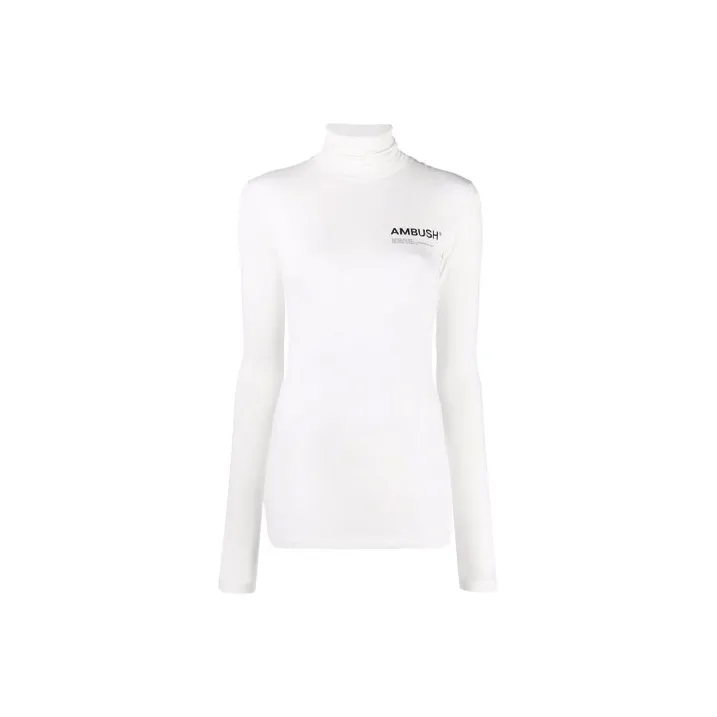 AMBUSH Jersey Workshop Turtleneck 'Tofu/Black'-0