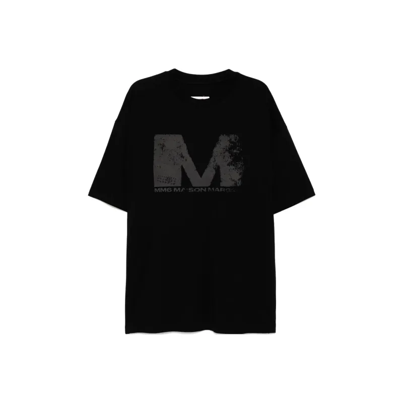 MM6 Maison Margiela Logo Print T shirt-0