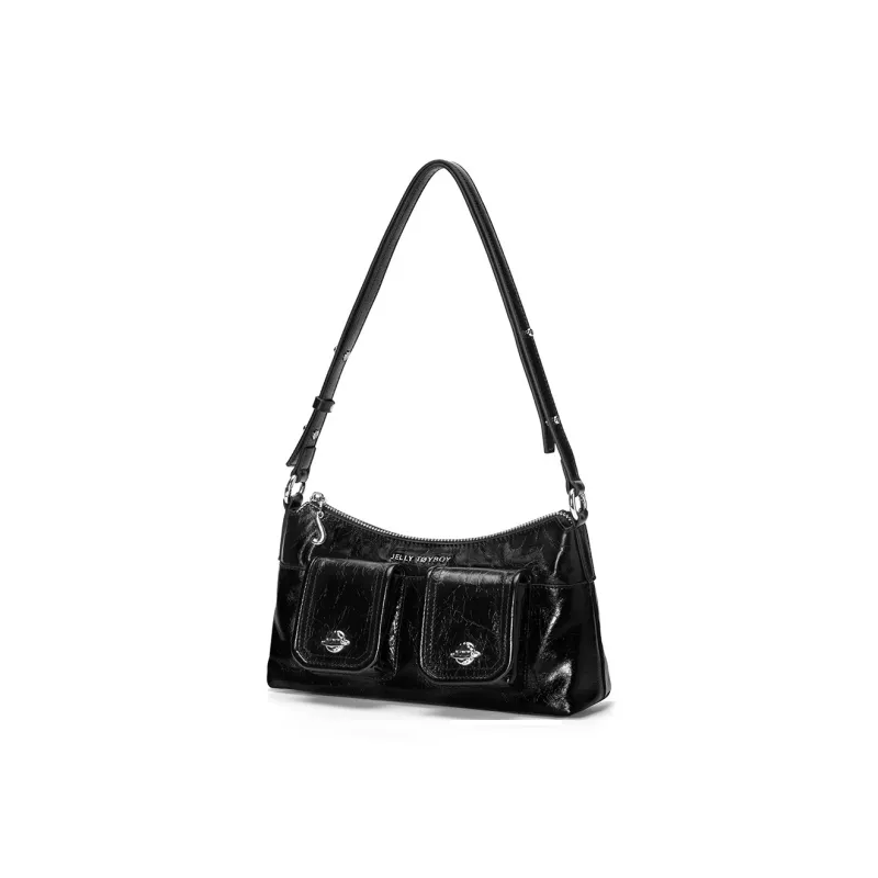 JELLYTOYBOY Cow Leather With Artificial Leather Planet Frame Shoulder Bag Shoulder Bag Women's Multicolor-1