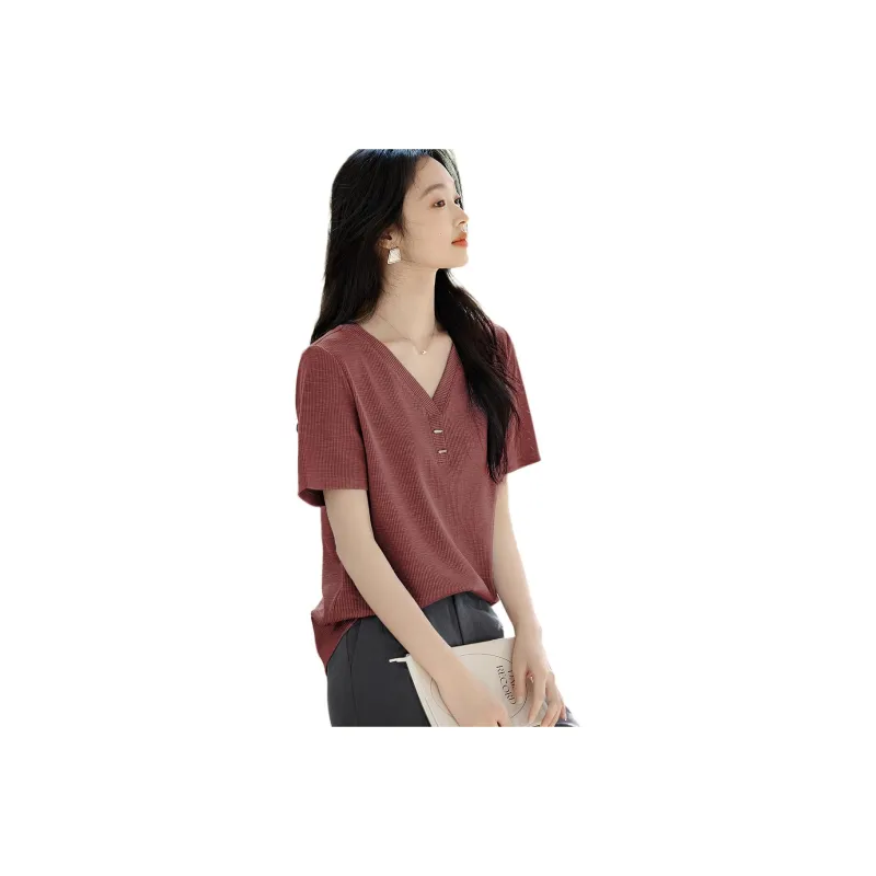XWI T Shirts Women's Berry Plum-0