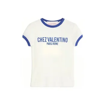 Valentino Chez Valentino Printed Crewneck T Shirt