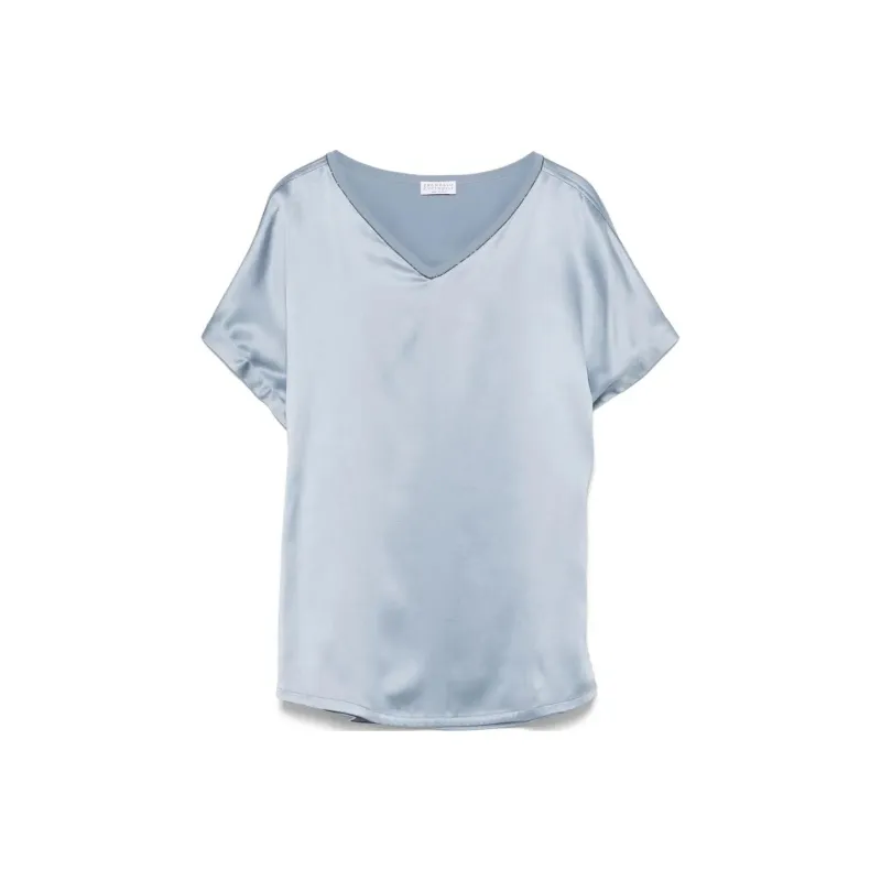 Brunello Cucinelli Satin Blouse-0