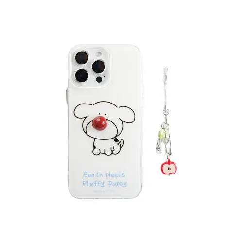 Wei Xin Acrylic Material White Base Maltese Phone Cases Compatible With IPhone 16/15 Pro Max/Apple 13/14 Pro/Max