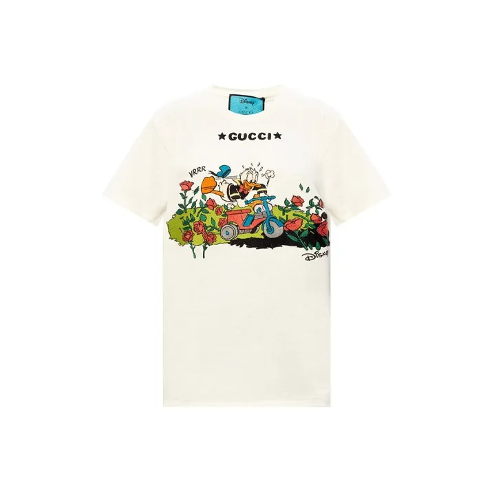 Disney X GUCCI T-Shirts Women's White-0