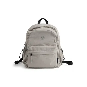 JACD Nylon Fabric Backpack Laptop Bag Regular Unisex Gray/Yellow