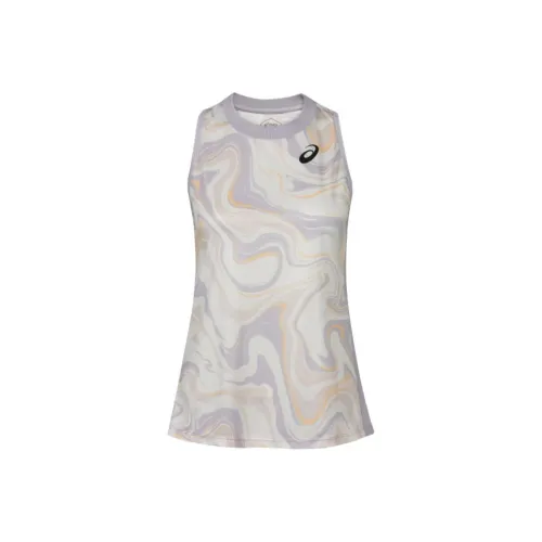 Asics Tank Tops Women's Purple Print/White