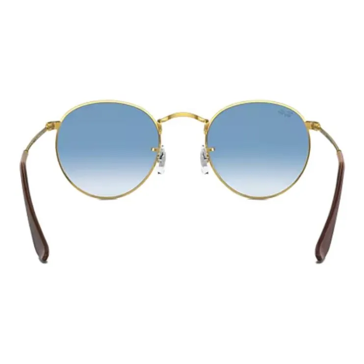 RayBan Metal Round Sunglasses Unisex Gold-3