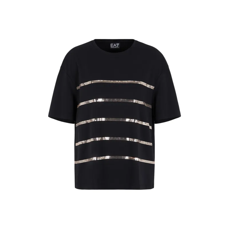 EMPORIO ARMANI EA7 Regular T Shirt Women's Black-0
