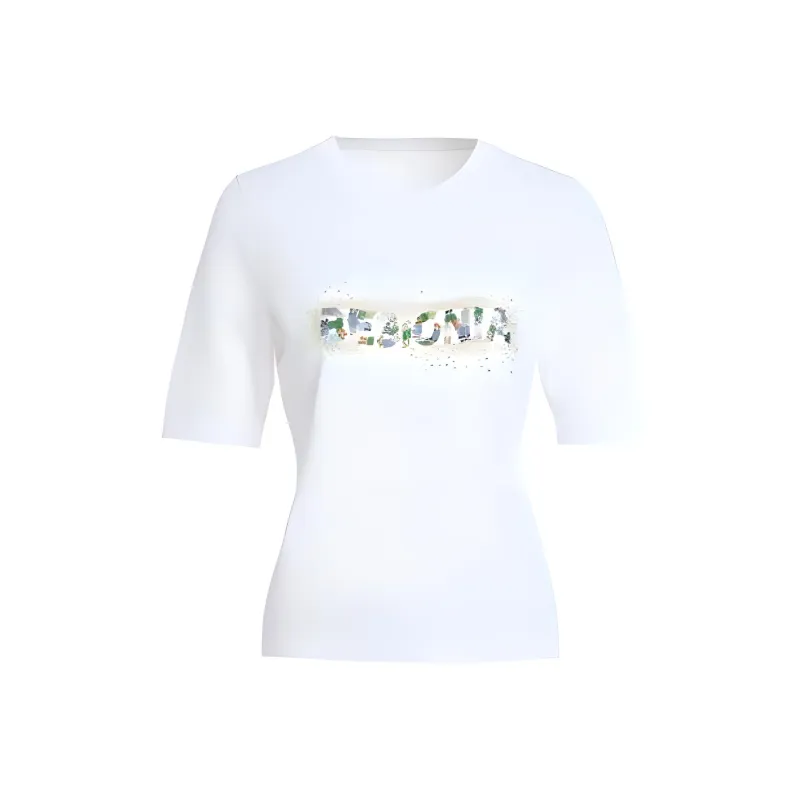 QIAOWANNI T Shirt Women's Frost White-0