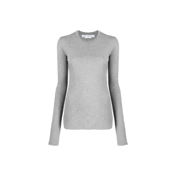 OFF WHITE Diag print Long sleeve T shirt