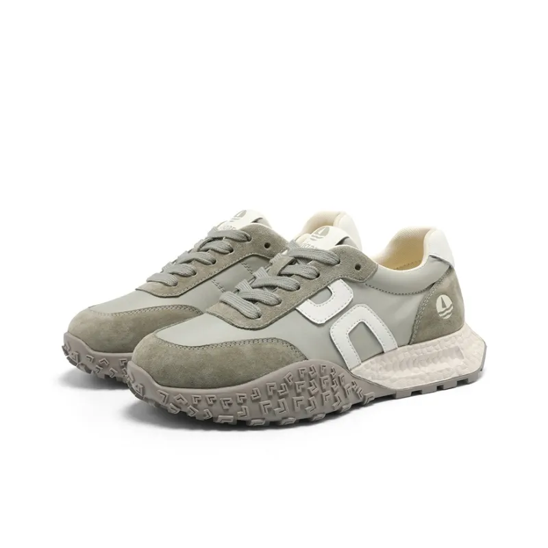 NAVIGARE Small Sailboat Abrasion Resistant Height Increasing Low Top Casual Shoes Women's Light Green-4