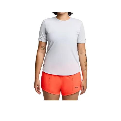 Saucony Stopwatch Regular T-Shirt Women's Granite Stone Rose