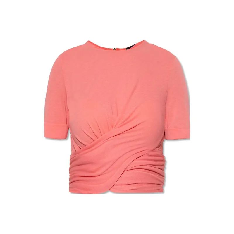 BALMAIN Twist detail Cropped T shirt-0