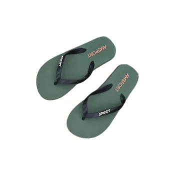 NAIHUO Summer Indoor PVC Flip Flops Men's, Outdoor Breathable Sandals, Home Casual Fashion Thong Slippers