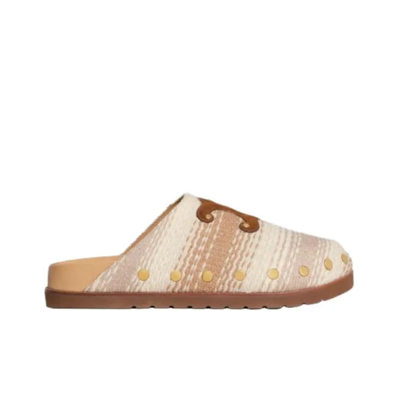 CELINE Closed Toe Slippers Women's Tan-1
