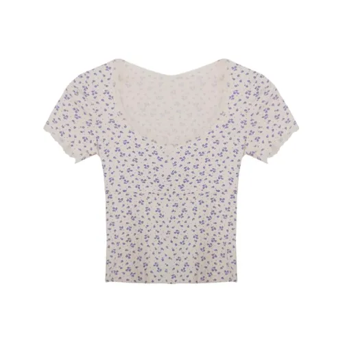 MUSTOFF T Shirts Women's Ecru
