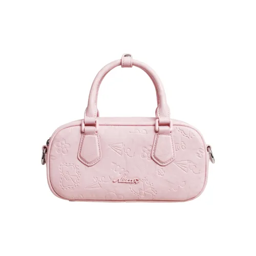 AILUXI Synthetic Leather Boston Bag, Shoulder Bag, Crossbody Bag, Handbag Women's Cherry Blossom Pink
