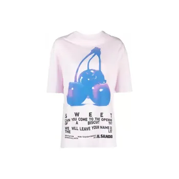 JIL SANDER Graphic Printed Crewneck T Shirt