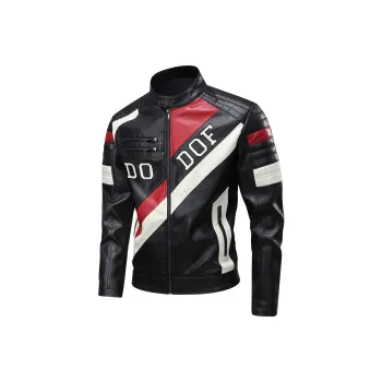 UPZCY Motorcycle Jacket Unisex Black