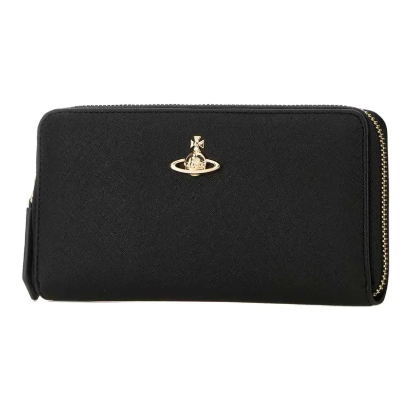 Vivienne Westwood Logo Plaque Zip Round Wallet-1
