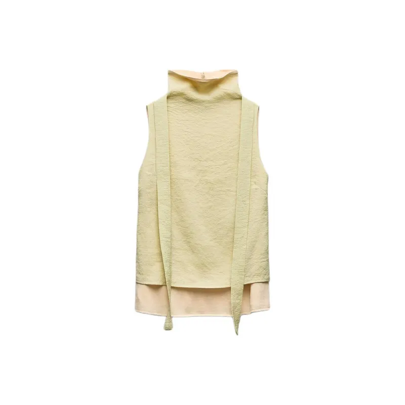 ZARA Tank Tops Women's Apple Green-0