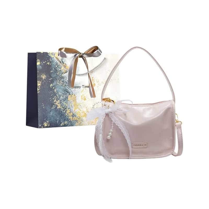 Iman's House PU Shoulder Bag Women's White/Pink/Black/Silver-8