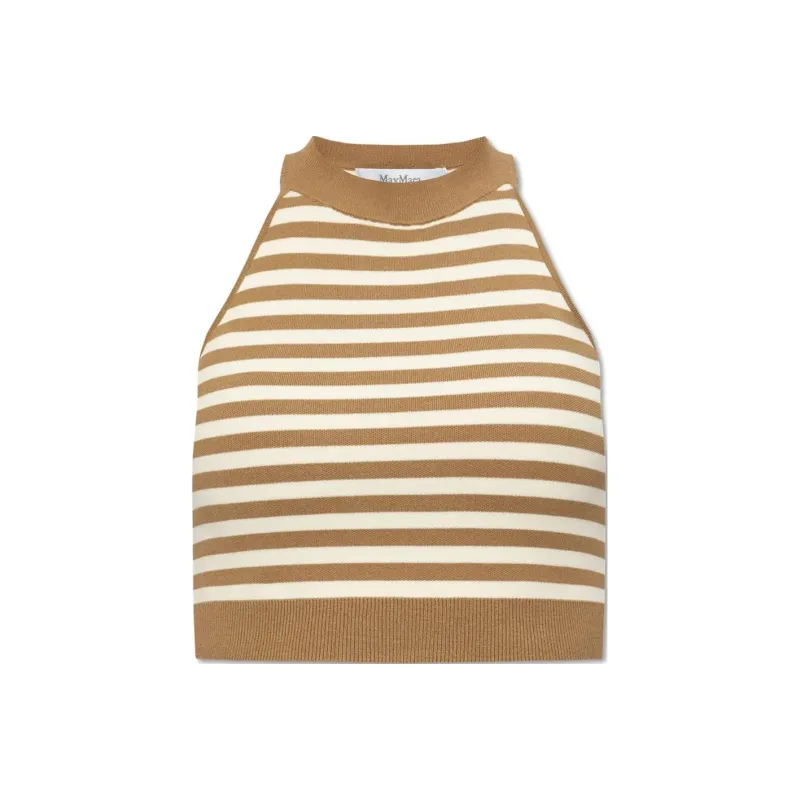 MaxMara Striped Halter Top-0