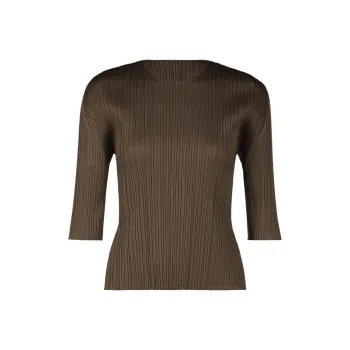 PLEATS PLEASE ISSEY MIYAKE T Shirt Women's Umber
