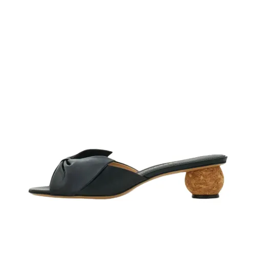 FERRAGAMO Slip Resistant Slide Slippers 4.5cm Women's Black