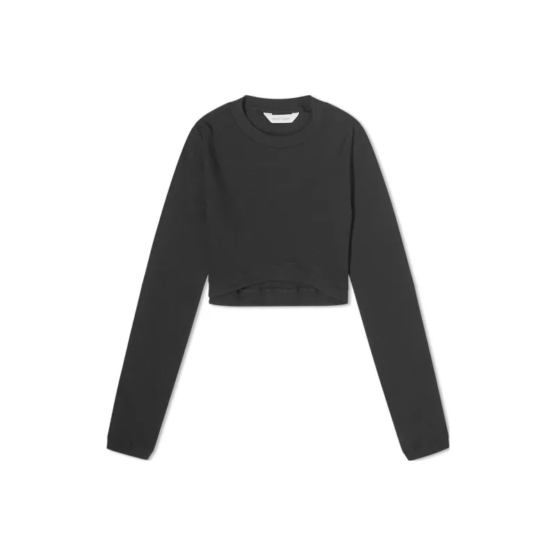 PALM ANGELS Fitted Ribbed L/S T shirt Black-0