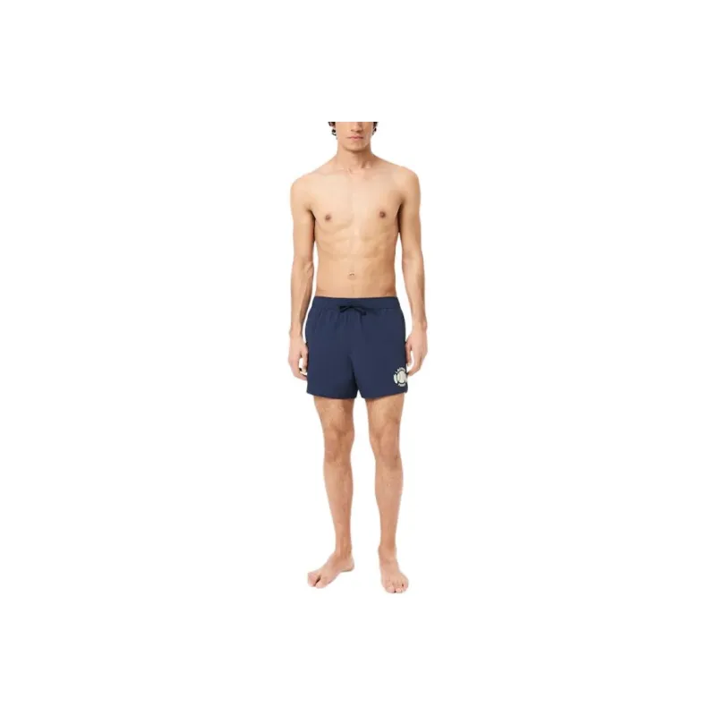 LACOSTE Logo appliqué Swim Shorts-5