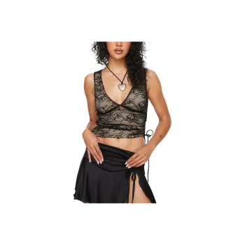 PRINCESS POLLY TRUTH TOP Tank Tops Women's Black