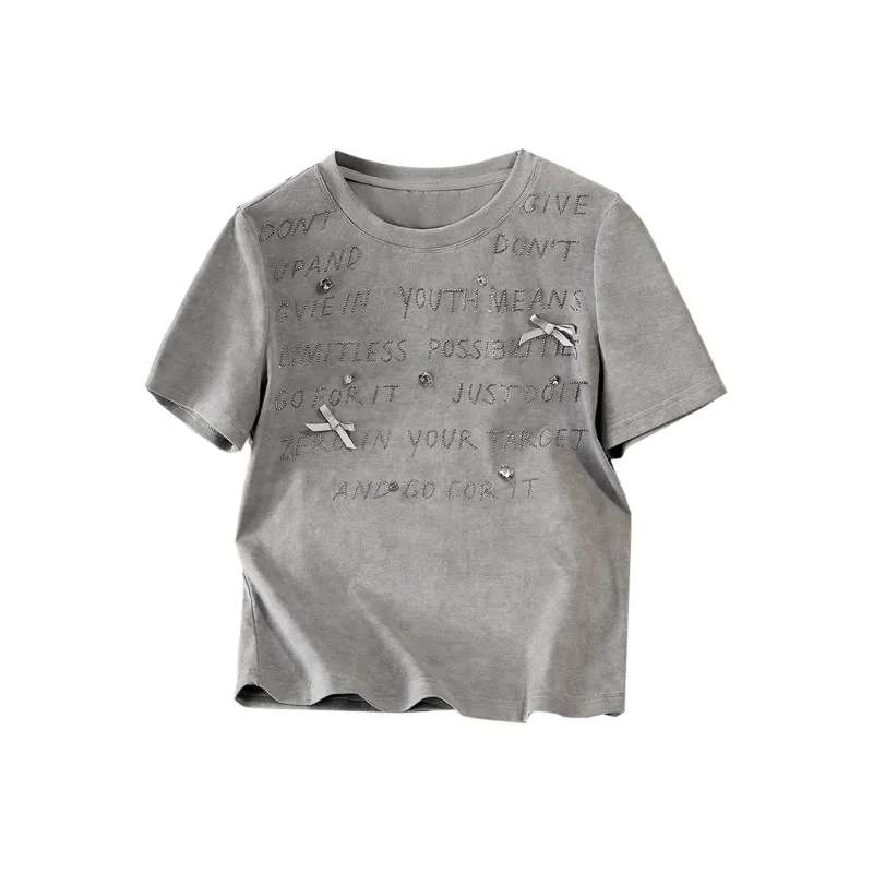 TOUCH T Shirt Women's Gray Green-0