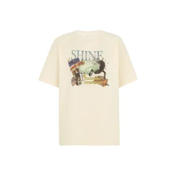 MEIYANG Raglan Sleeve T-Shirt Women's Beige Yellow