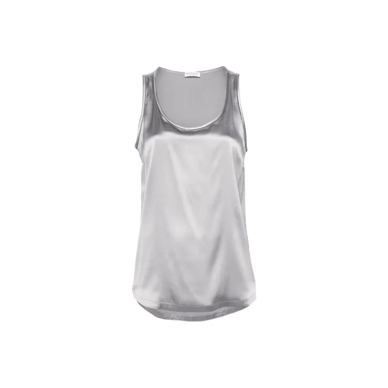 Brunello Cucinelli Tank Tops Women's Silver-0