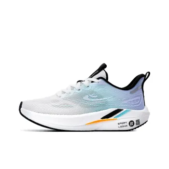 XIDELONG Anti Slip Wear Resistant Low Top Carbon Plate Casual Running Shoes Unisex White Blue